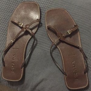 Prada women buckle sandals